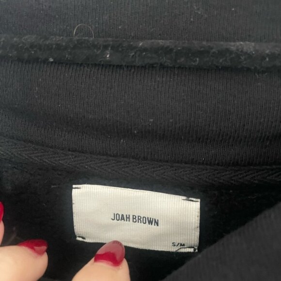 Joah Brown Black Turtleneck Mockneck Sweatshirt - Picture 2 of 5